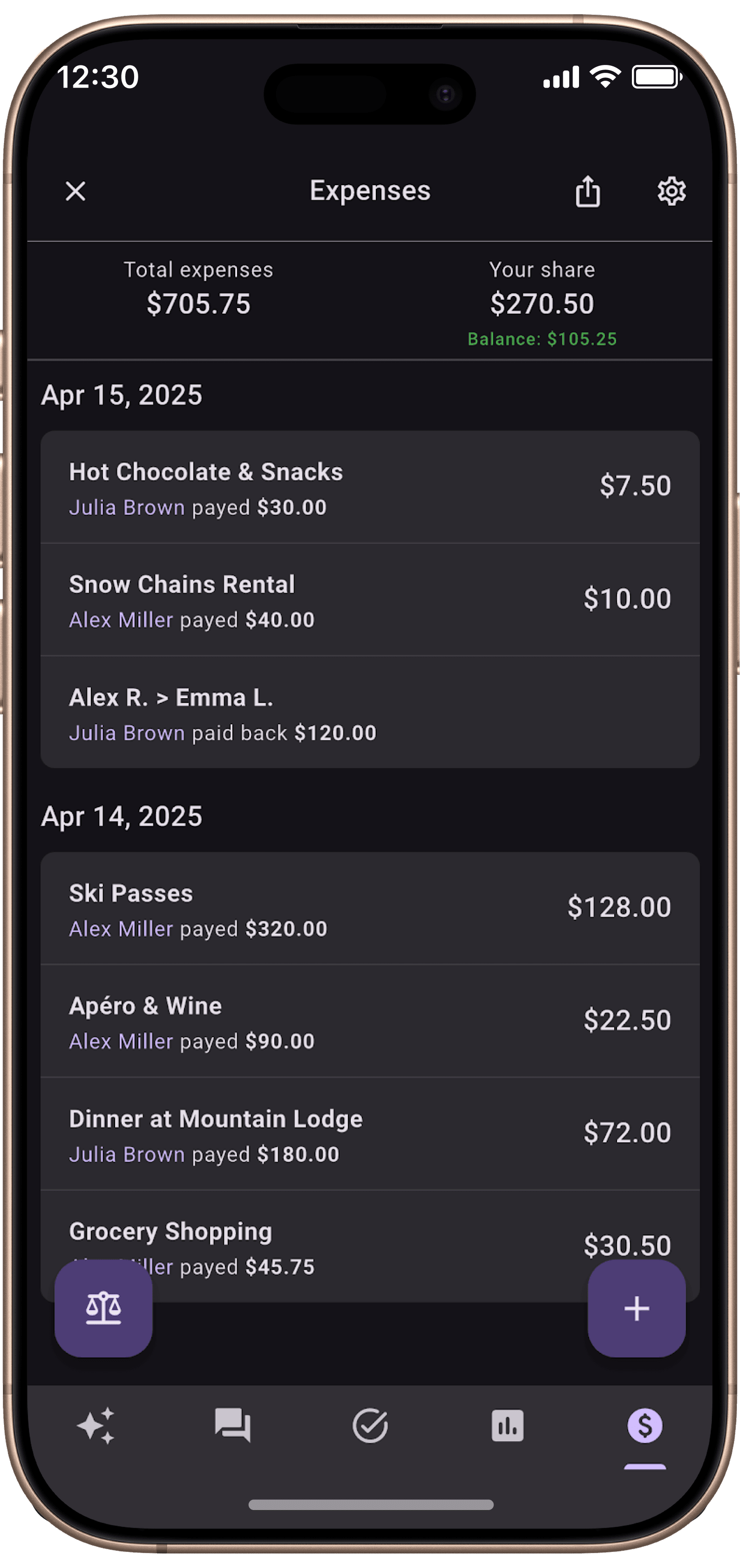 Split costs easily